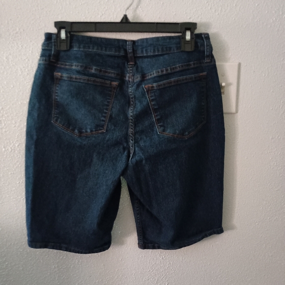 Lee Women's Dark Blue Denim Bermudas - Picture 2 of 7
